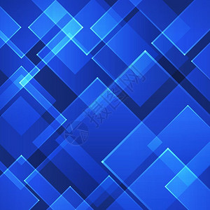 蓝色的方形矢量抽象蓝色平方形技术激光矢量背景设计图片
