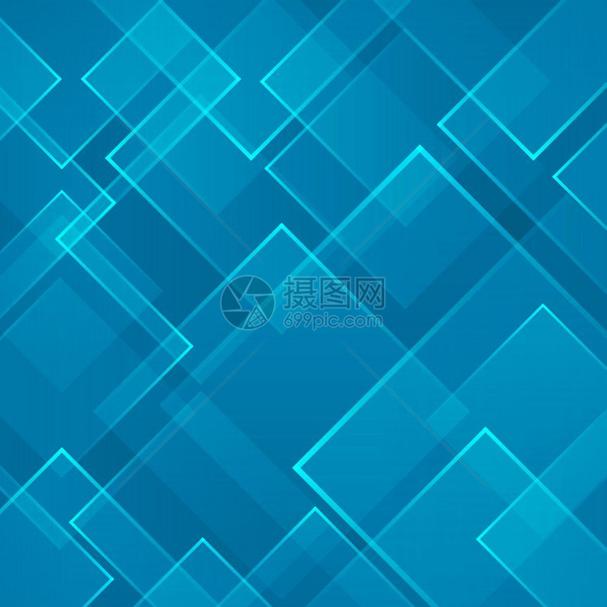 抽象蓝色平方形技术激光矢量背景图片