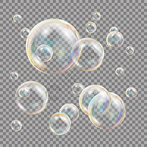 3d彩色肥皂泡泡背景图片