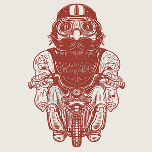 骑自行车者角色海报衬衫卡片设计元素矢量插图图片
