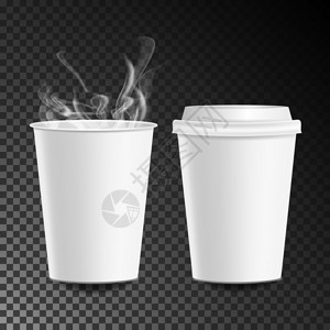 热咖啡杯样机3d咖啡纸杯矢量热饮收集咖啡杯模型以透明背景图解隔离咖啡杯矢量拿走咖啡杯模型单独图解与透明背景图解隔离取消咖啡馆杯模型插画