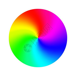 打印输出色轮向量抽象的多彩虹圆圈孤立的插图rgb彩色轮矢量圆形经典色盘孤立插图设计图片