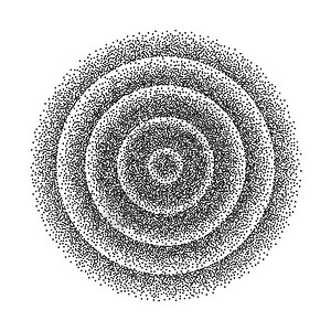抽象几何形状矢量黑色圆形胶片粒子噪音细纹理虚写刻画矢量黑色圆形半调背景背景图片