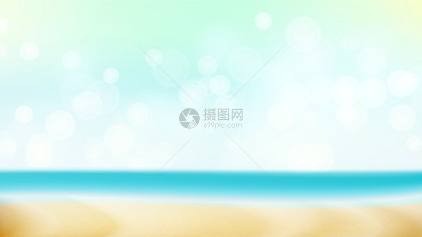 夏季海滩矢量背景图片