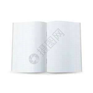 白色方形纸现实的3d模拟笔记本纸插画