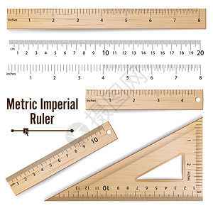 测量尺子白色背景上测量工具设备插画