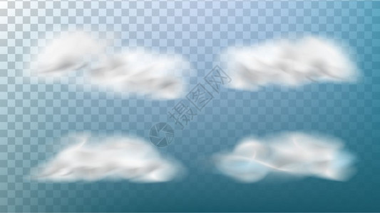 透明背景云矢量图背景图片
