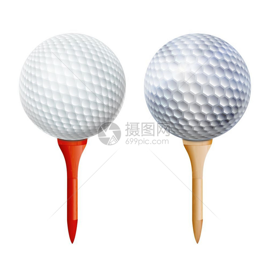 高尔夫球矢量插图图片