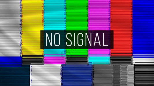 没有信号tv子网络彩虹条矢量抽象背景图片