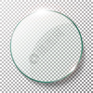 透明圆矢量实际说明背景玻璃圆圈板模拟或塑料横幅图片