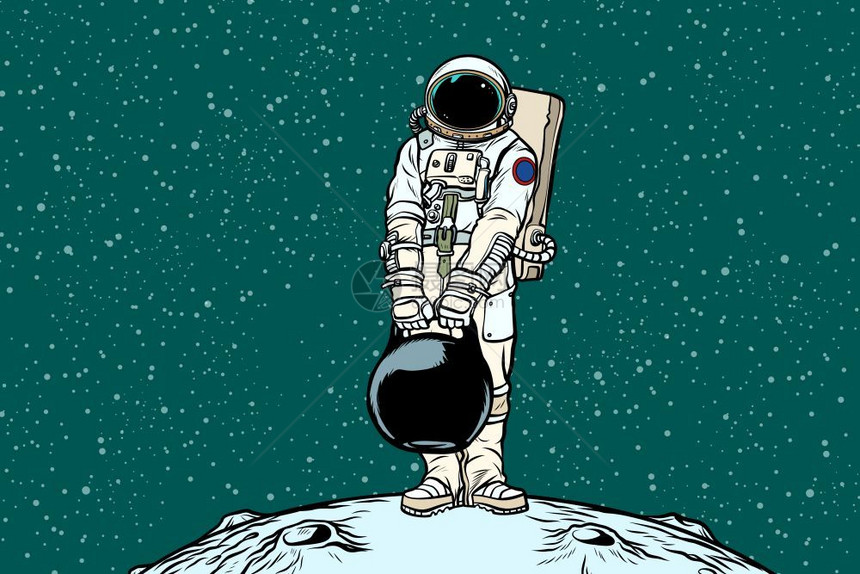 流行艺术孤独的宇航员图片