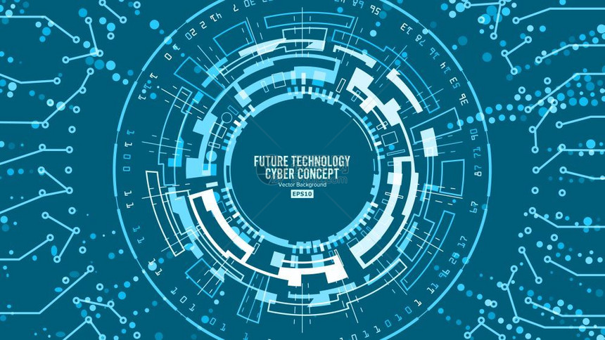 安全打印蓝色电子网络数字系统设计抽象未来技术背景图片