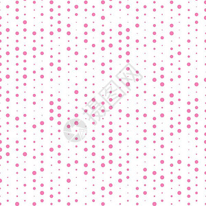 Polka点粉色颜随机图案矢量白背景图片