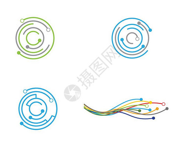 电路技术矢量元素图片