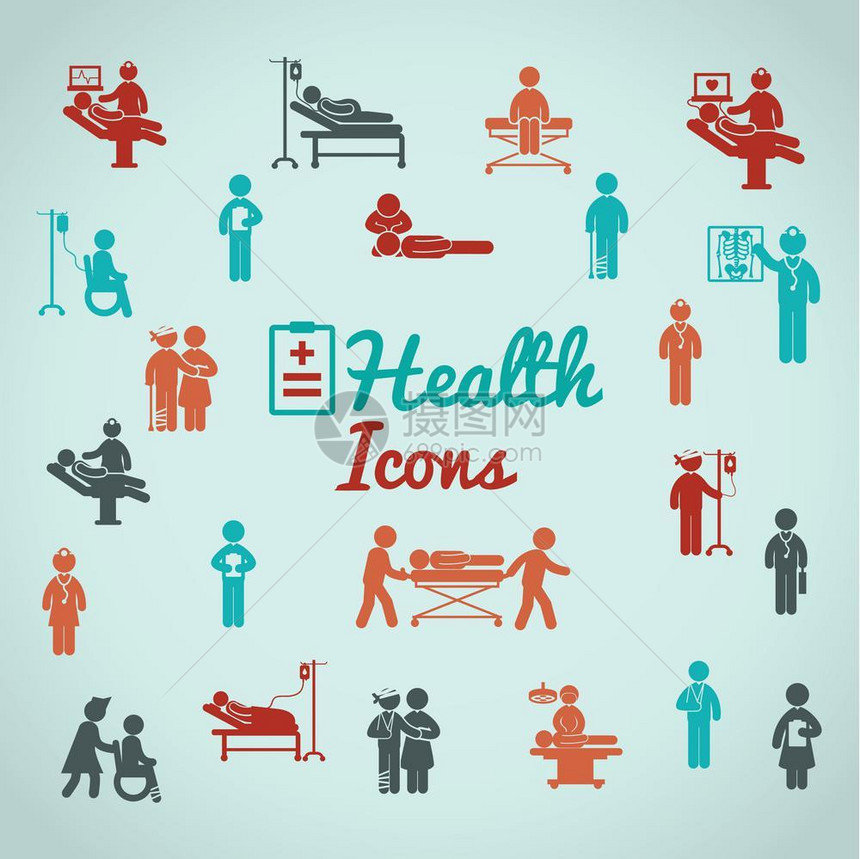 医疗保健主题健康图标图片