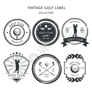 高尔夫俱乐部度假胜地徽章标签组图片