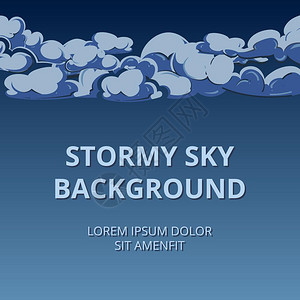 暴风天空和云层环境背景矢量背景图片