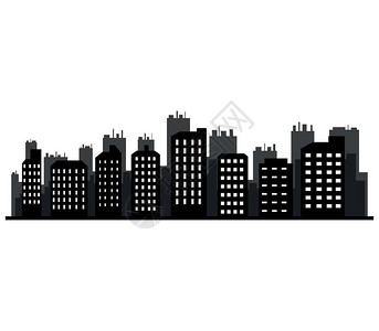 黑白城市天线矢量背景背景图片