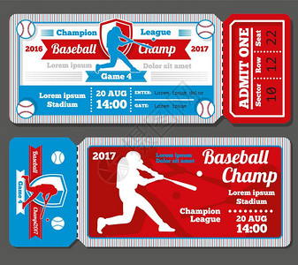 旧棒球运动矢量票棒球罚单和横幅体育彩票比赛图示背景图片