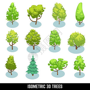 ps素材木材单个树木元素素材插画