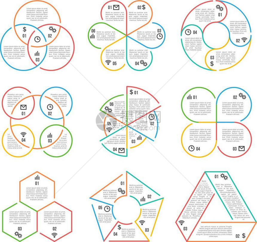 矢量线圆三角六边形五商业人口图矢量线圆五边形商业人口图表集3456个选项部分步骤图片