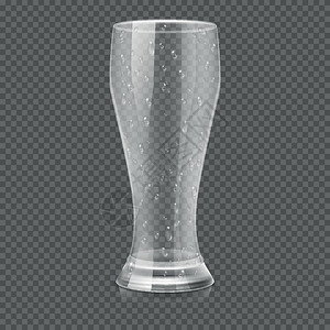 透明的空啤酒杯图片