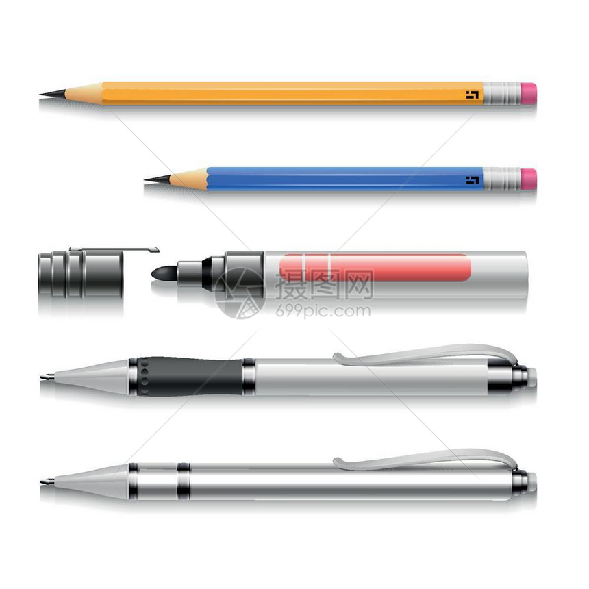 笔铅笔标记书写工具组图片