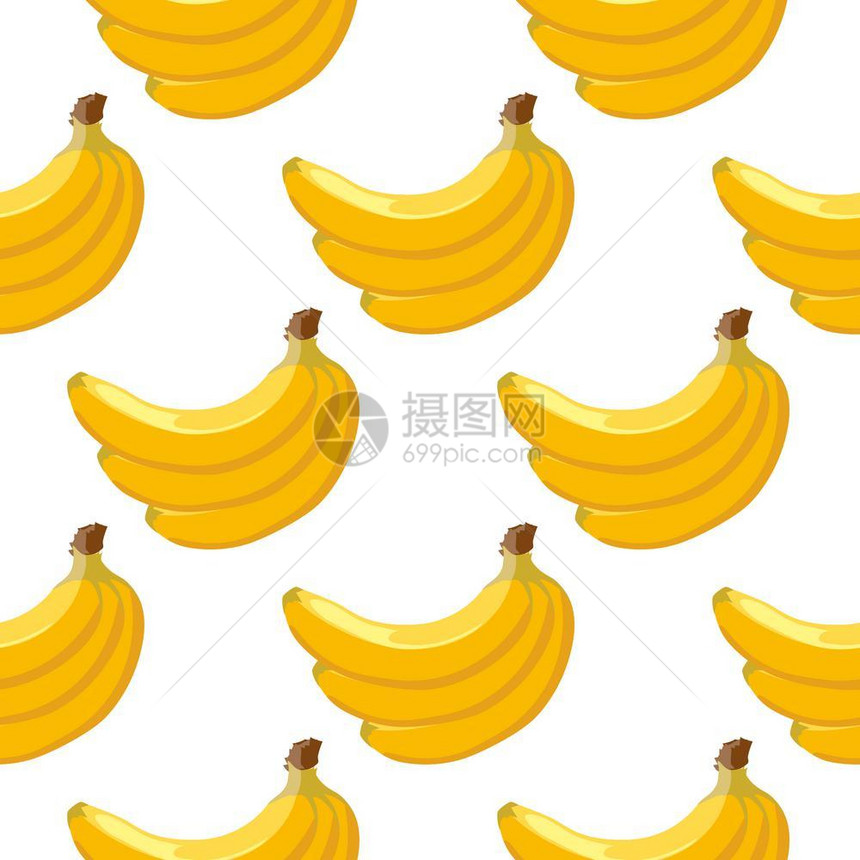 黄色香蕉无缝背景图片