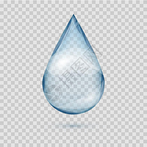 闭眼透明素材透明水滴矢量素材插画