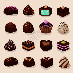 甜点矢量巧克力甜点设计图片