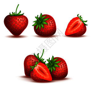 鲜果有机红甜草莓插图图片