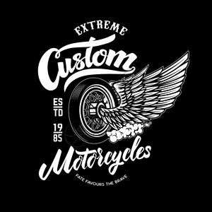 摩托汽车赛手翼轮海报设计徽章图高清图片