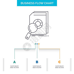 3个步骤的商务流程图设计图片