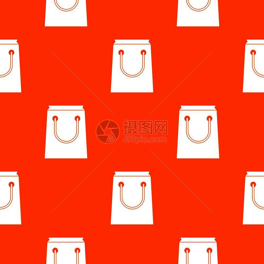 红色购物袋图案背景矢量设计元素图片