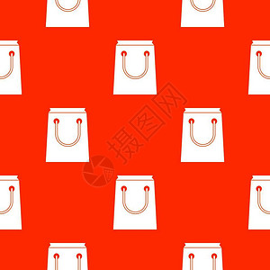 红色购物袋图案背景矢量设计元素图片