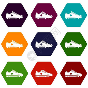 彩色球鞋图标矢量设计元素背景图片