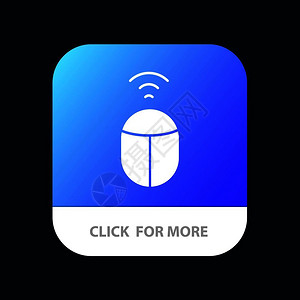 鼠标wif计算机移动应用程序按钮以及机器人和iosglyph版本图片