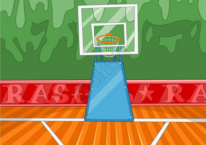 紧箍圈篮球体育场矢量卡通背景eps10艺术dt有透明对象插画