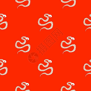 蛇型无缝红色图案矢量设计元素图片