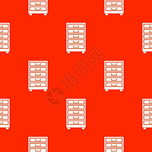 柜子无缝红色图案矢量设计元素图片