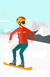在雪山滑雪的女子图片