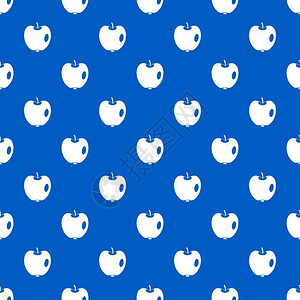 苹果无缝蓝色红色图案矢量设计元素图片