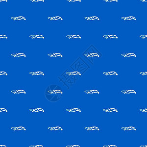 鱼类无缝蓝色图案矢量设计元素图片