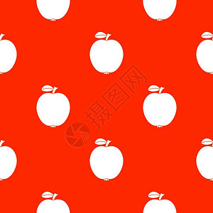 苹果无缝红色图案矢量设计元素图片