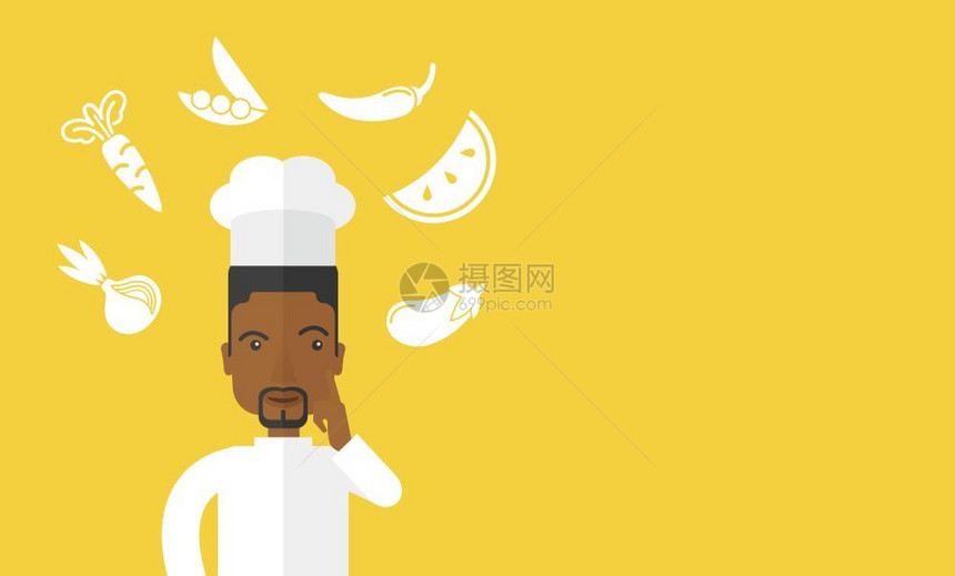 一个快乐的非裔厨师图片