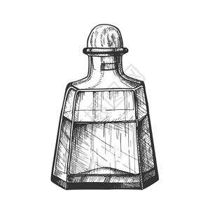 卢拉夫手绘酒瓶矢量设计元素插画