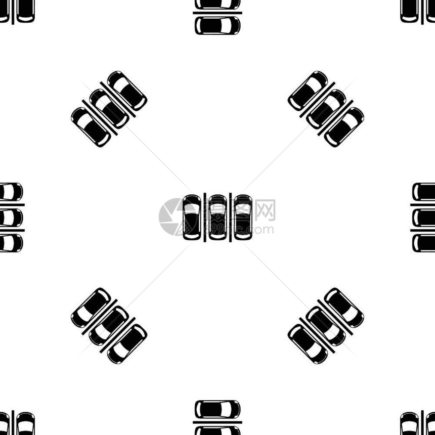 白色背景停车模式设计图展示图片