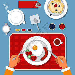 早餐健康食品的顶端插图图片