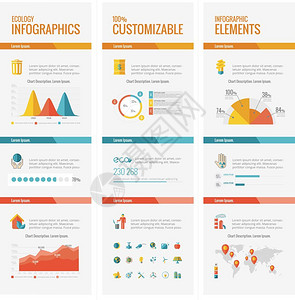 生态信息模板可定制的矢量元素图片
