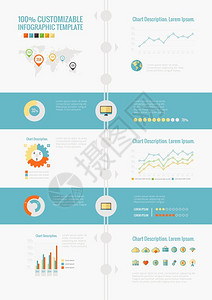 技术infographic模板矢量可定制元素图片